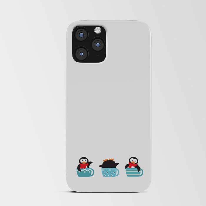Trio coffee penguins iPhone Card Case