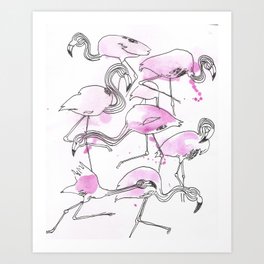 flamencos Art Print