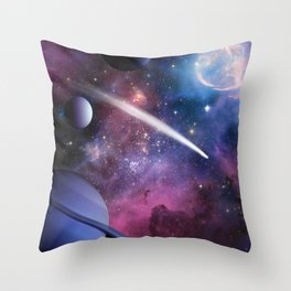 Strange Galaxy Throw Pillow