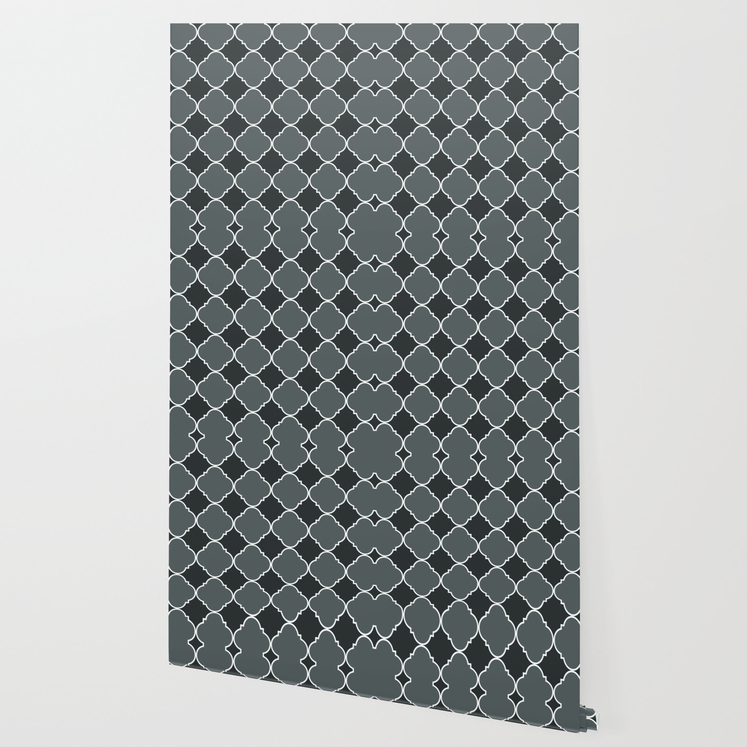 Ppg Paint Night Watch Moroccan Tile Ornamental Pattern With White