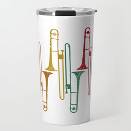 Retro Trombonist Jazz Music Horn Trumpets Travel Mug
