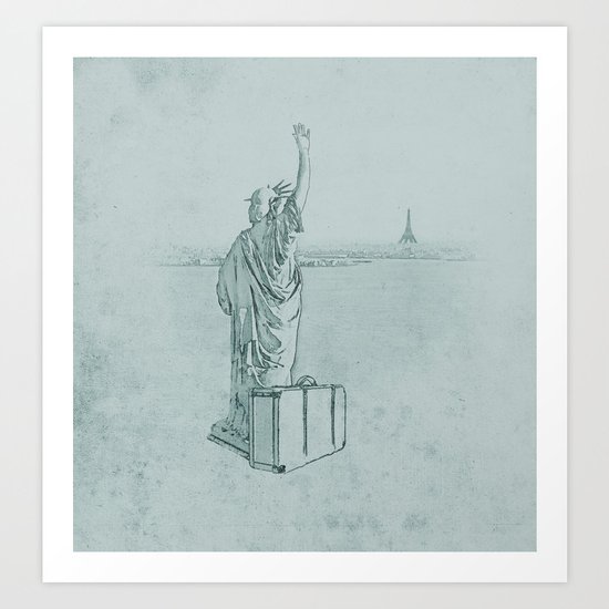 bon voyage Art Print