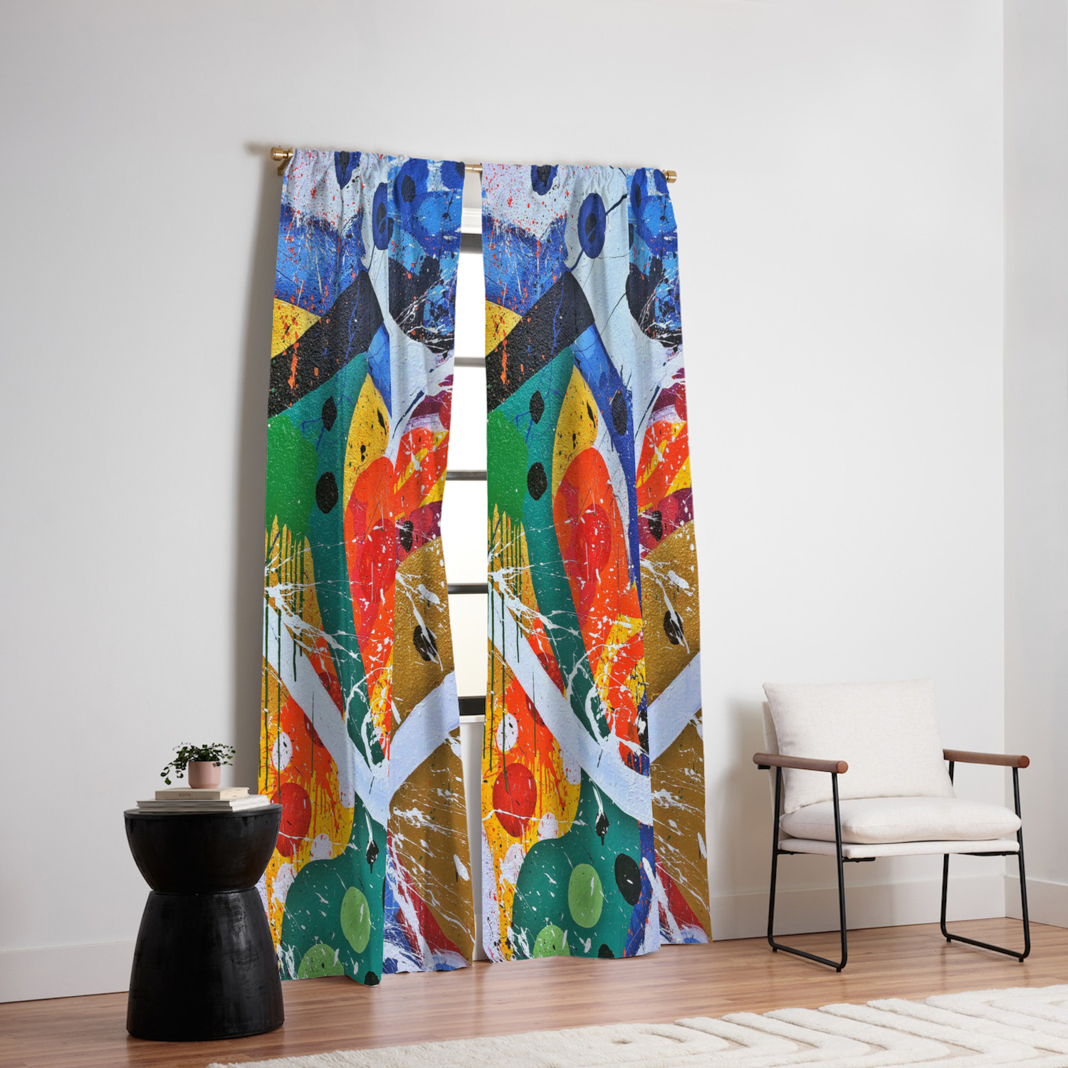 Street Art Paint Splatter Blackout Curtain By Alisonhgross Society6