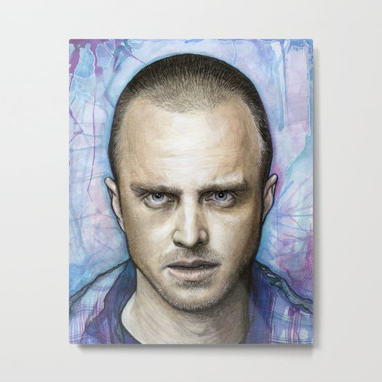 Jesse Pinkman Portrait Metal Print