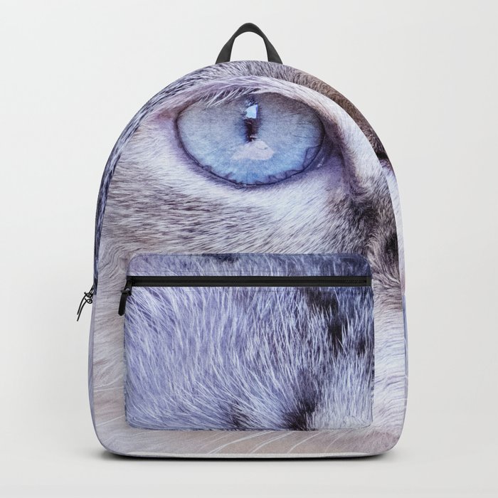 kitten blue yes Backpack by tess_andre Society6