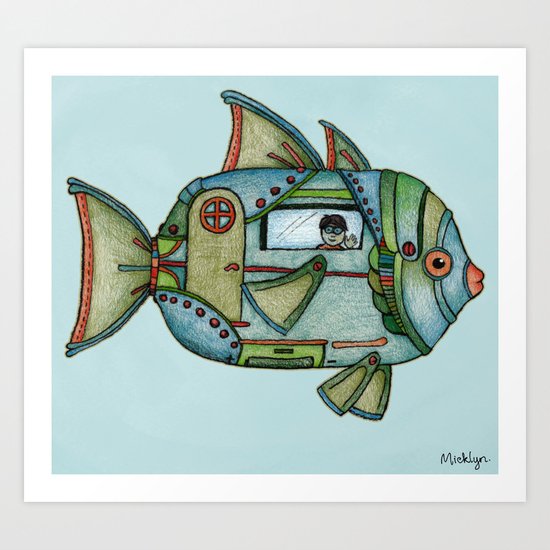 Aqua Gypsy Art Print