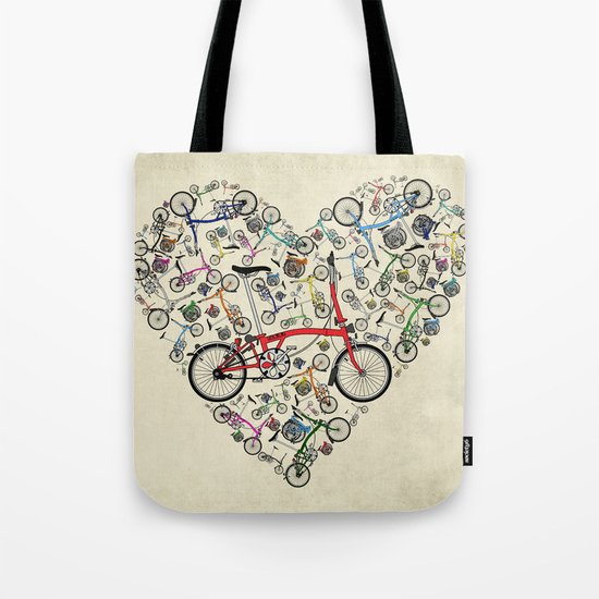 I Love Brompton Bikes Tote Bag