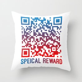 Special Reward Funny Rickroll QR Code Throw Pillow