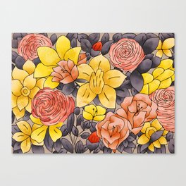 Random Flowers Canvas Print