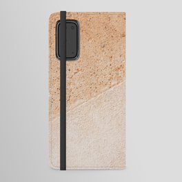 Concrete Pastel Color Wall | Duo Brown And Beige Background Art Print | Italy Travel Photography Android Wallet Case
