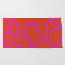 Howdy Vibrant Cow Spots in 70s style Beach Towel