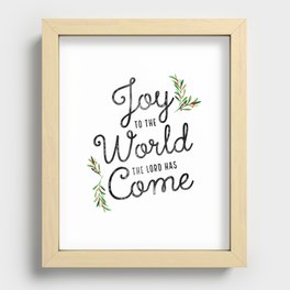 Joy To The World Recessed Framed Print