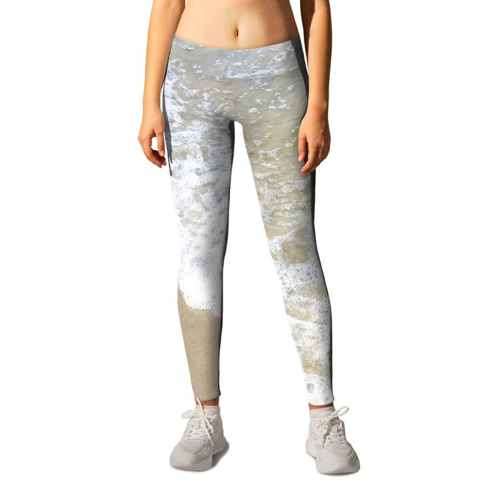 Ocean Wave On Shoreline Leggings