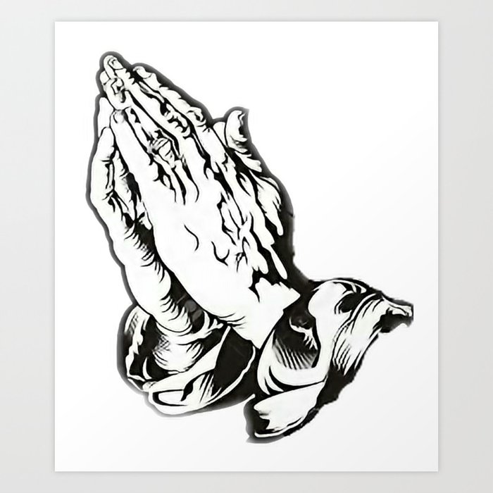 Praying hands  Art Print