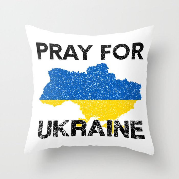 Pray For Ukraine Throw Pillow
