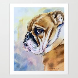 Bulldog Love Art Print