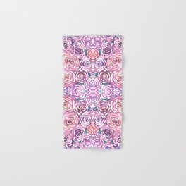 Purple and Pink Watercolor Roses Hand & Bath Towel