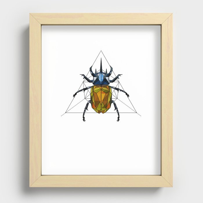Geo Beetle  Recessed Framed Print