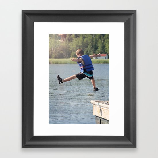 Harry Leaps! Framed Art Print