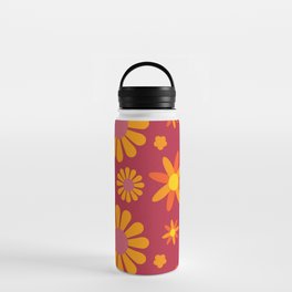 Groovy Flower Pattern Water Bottle