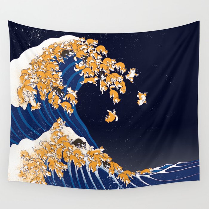 Pug wave tapestry online