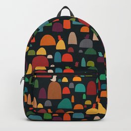 The zen garden Backpack | Digital, Expressionism, Painting, Other, Whimsical, Nature, Abstract, Curated, Colorful, Stone 