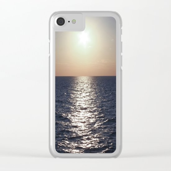Sunset, Santorini Clear iPhone Case