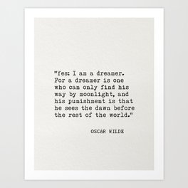 O.Wilde quote Art Print