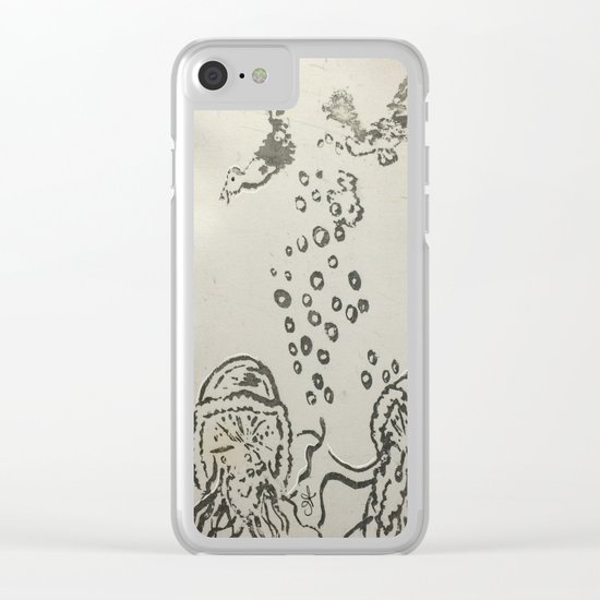 Under The Sea Sketch Clear iPhone Case