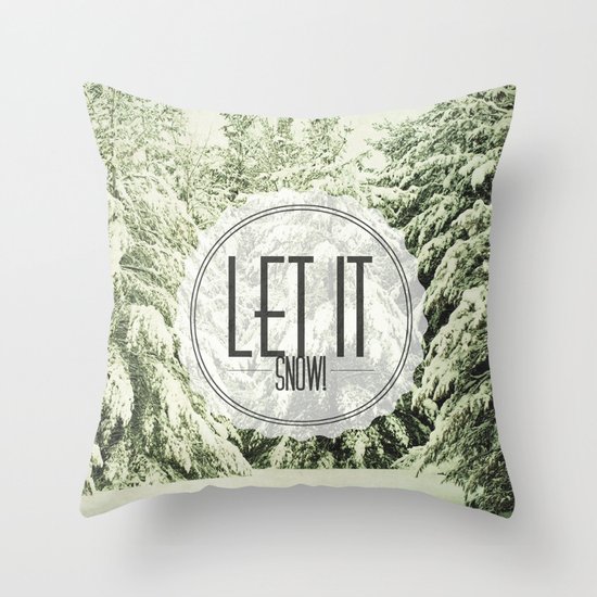 Let It Snow Throw Pillow