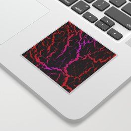 Cracked Space Lava - Red/Pink Sticker