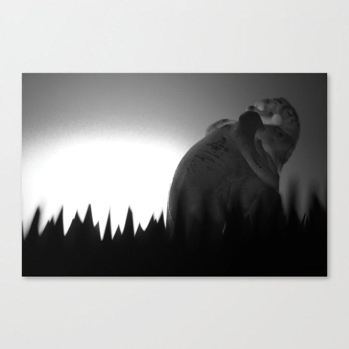 La Traque Canvas Print | Photography, Other, Black-&-white, Other, Elephant, Minimalist
