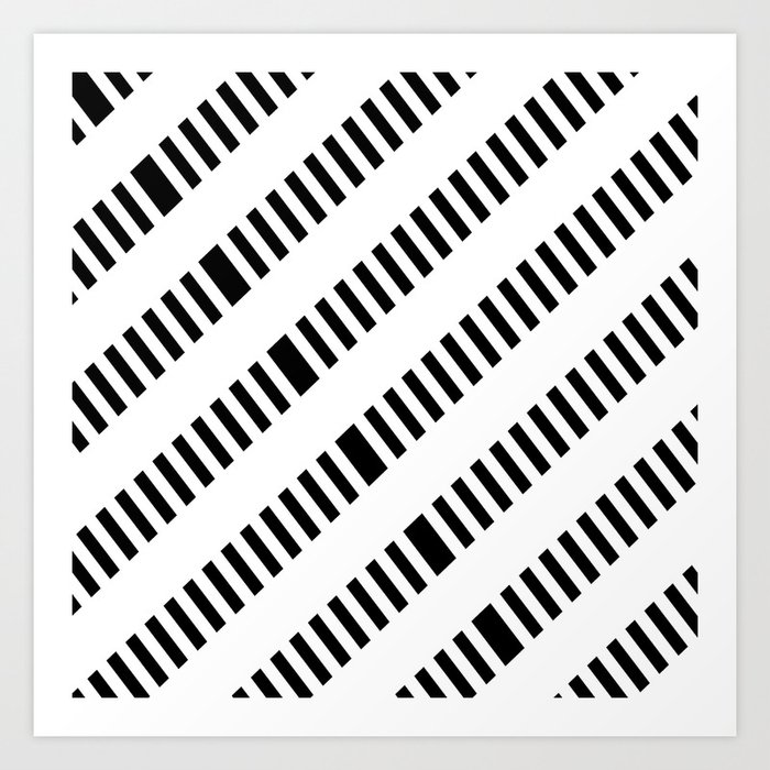Pattern black and white 1 Art Print