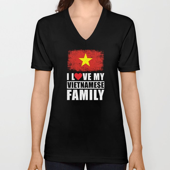 Vietnamese Family V Neck T Shirt