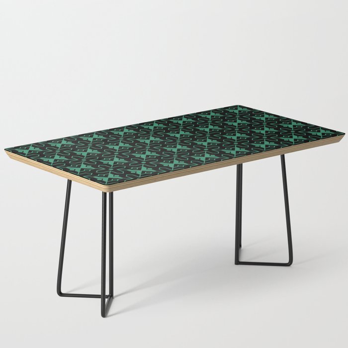 Antique seamless green background Islam cross star geometry Coffee Table