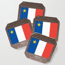 Flag of Acadia French Colony Maritimes Maine New Brunswick Prince Edward Island Nova Scotia Magdalen Islands Coaster