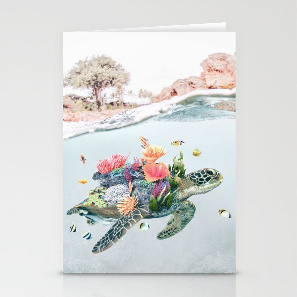 Coral Turtle • Save the Planet Stationery Cards