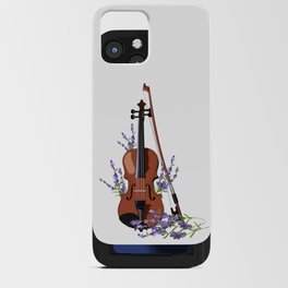 Violin with lavender iPhone Card Case