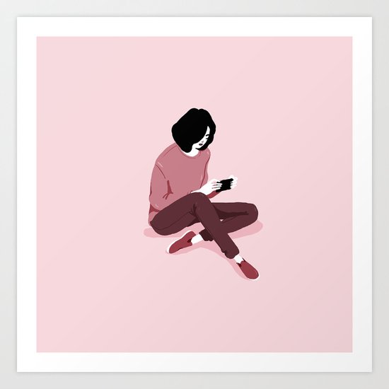 Burgundy Art Print