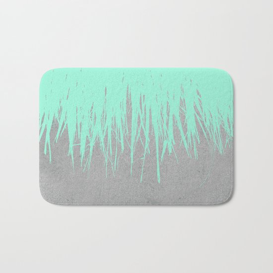 Fringe Concrete Mint Bath Mat