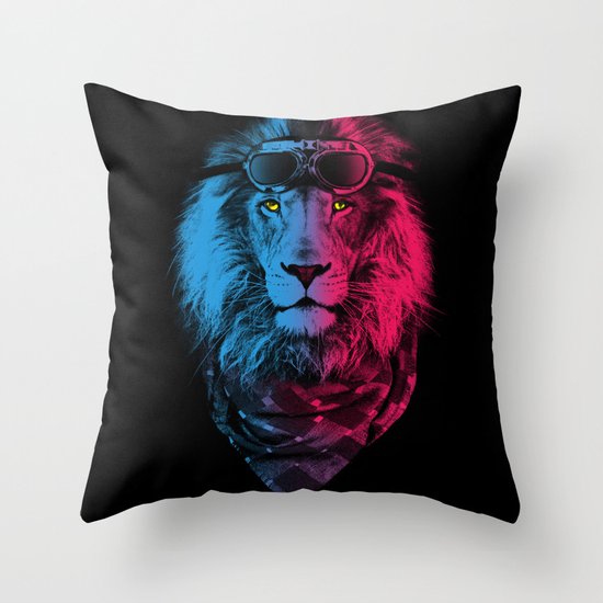 lion rider Throw Pillow