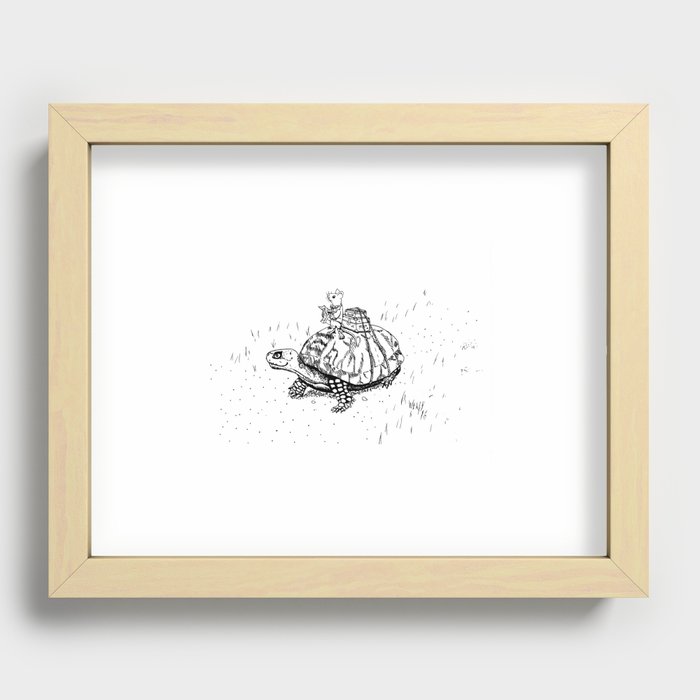 Travel Turtle Recessed Framed Print