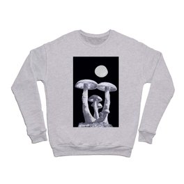 Black White Mushroom Midnight Crewneck Sweatshirt