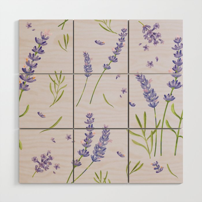 Lavender, Flower Purple Wood Wall Art