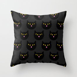 Black Cats Throw Pillow