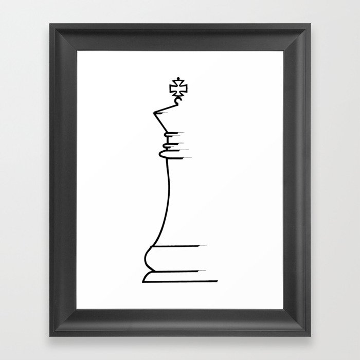 King Chess Piece Framed Art Print