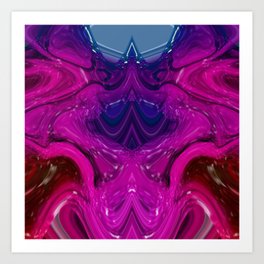 Abstract Digital Design - Purple Wave Art Print