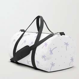 Lilac Doodle Palm Tree Pattern Duffle Bag