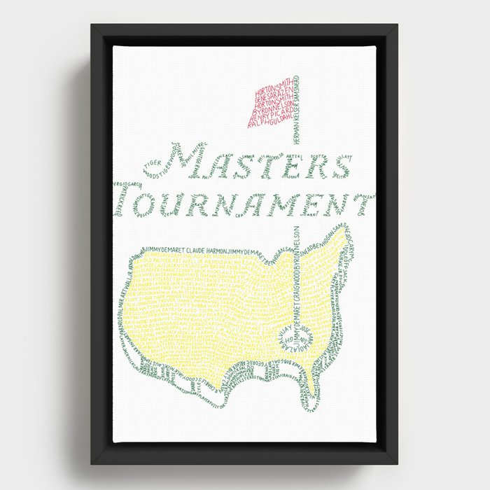 Masters Tournament Framed Canvas