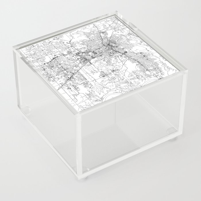 Huntsville White Map Acrylic Box